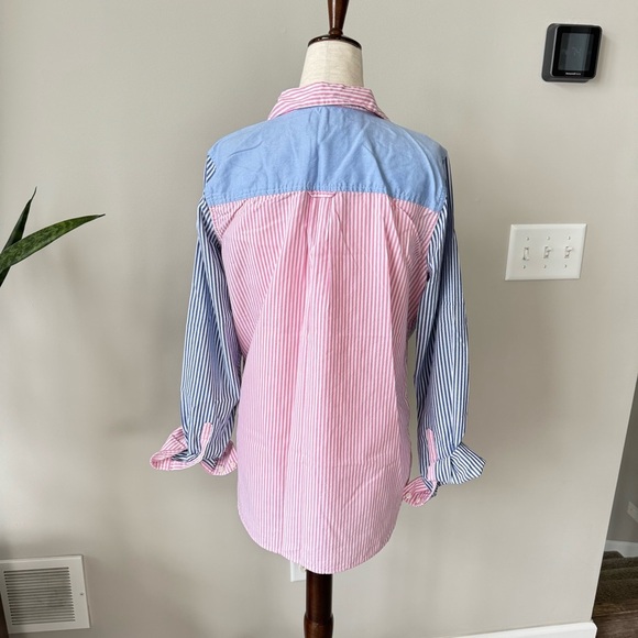 J. Crew Pastel Long Sleeve Button Up Stripe Shirt - Picture 7 of 9